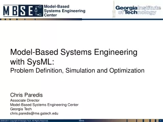 Model-Based Systems Engineering with SysML: Problem Definition, Simulation and Optimization