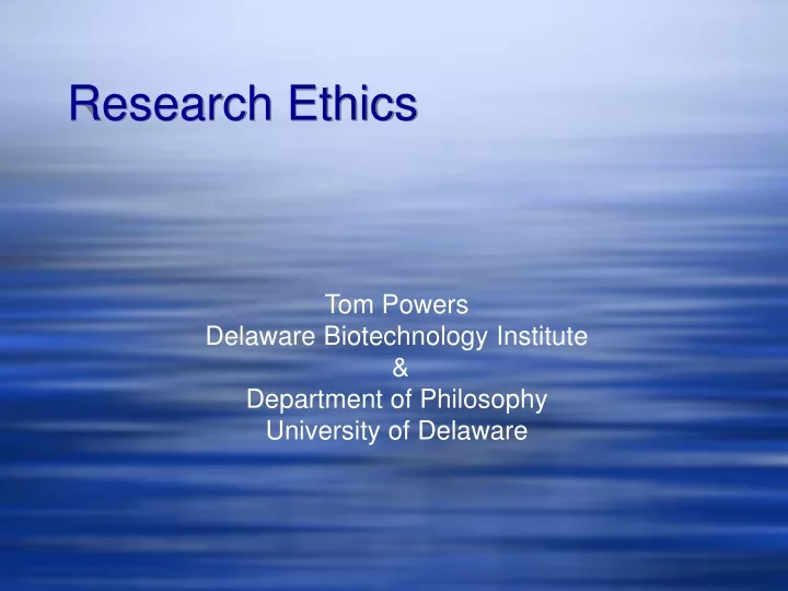 research ethics