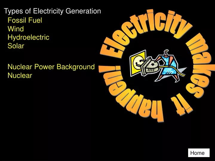 types of electricity generation