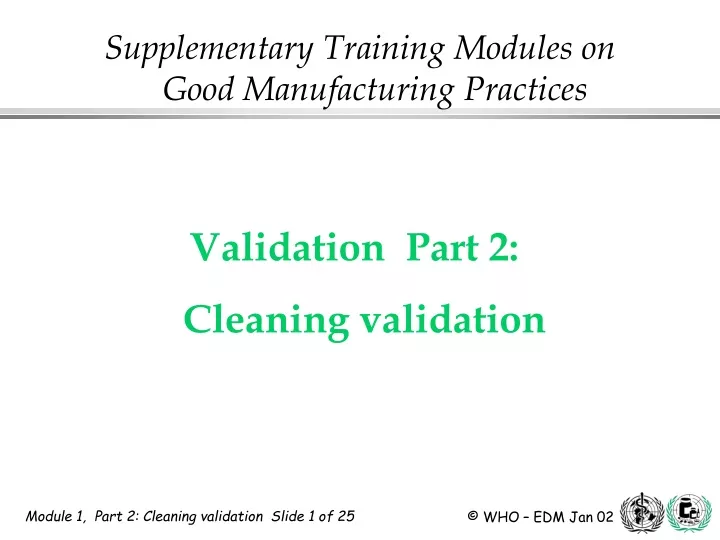 validation part 2 cleaning validation