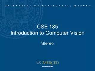 CSE 185  Introduction to Computer Vision