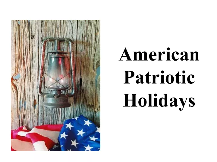 american patriotic holidays