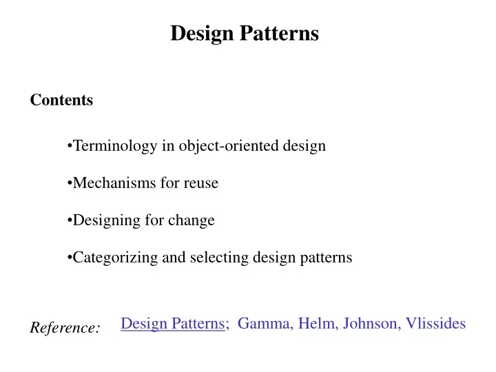 design patterns gamma helm johnson vlissides