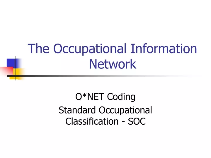 the occupational information network