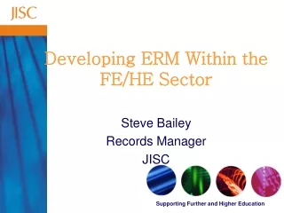 Developing ERM Within the FE/HE Sector