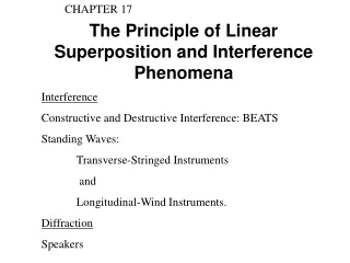 The Principle of Linear Superposition and Interference Phenomena