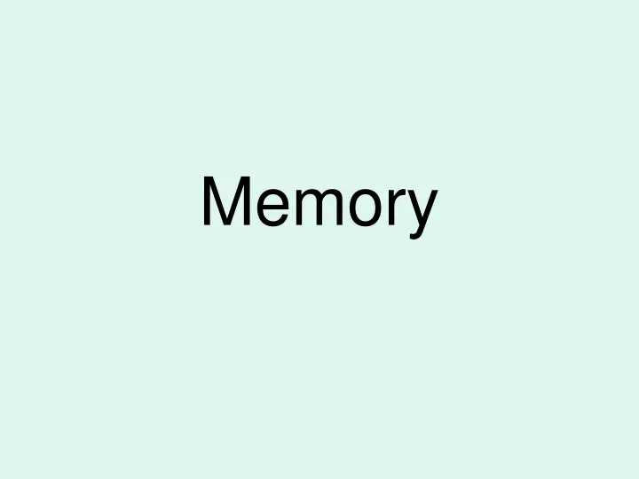 memory