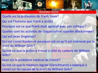 Quelle est la profession de Frank Salek? Qui est l’homme que Frank a arrêté