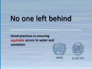 Good practices in ensuring  equitable  access to water and sanitation