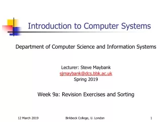 Introduction to Computer Systems