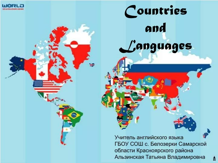 countries and languages