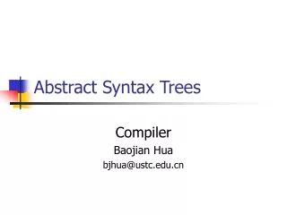 Abstract Syntax Trees