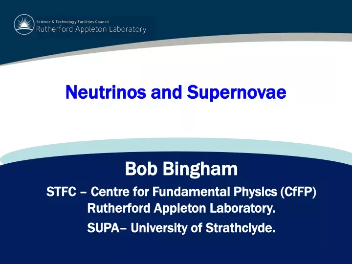 neutrinos and supernovae
