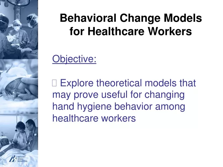 behavioral change models for healthcare workers