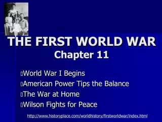 THE FIRST WORLD WAR Chapter 11