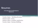 Resumes - slide 1