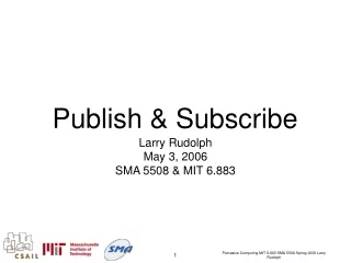 Publish &amp; Subscribe