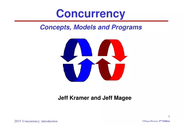 concurrency concepts models and programs