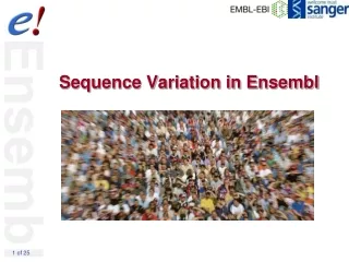 Sequence Variation in Ensembl