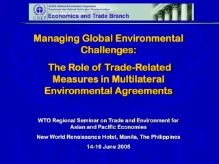 Managing Global Environmental Challenges: