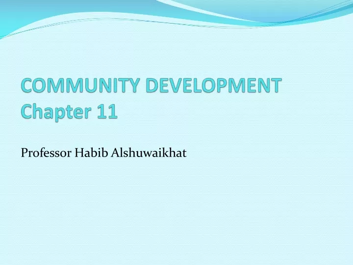 community development chapter 11