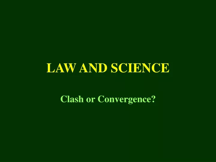 law and science