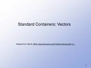 Standard Containers: Vectors