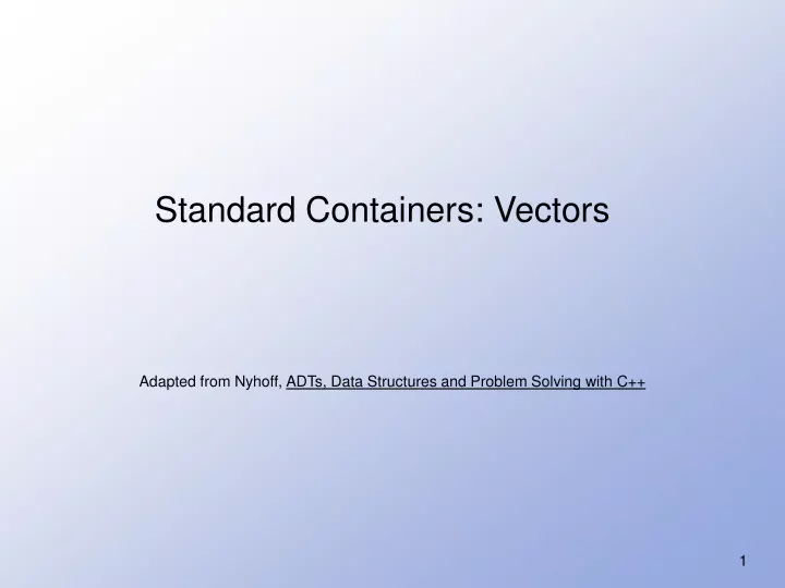 standard containers vectors