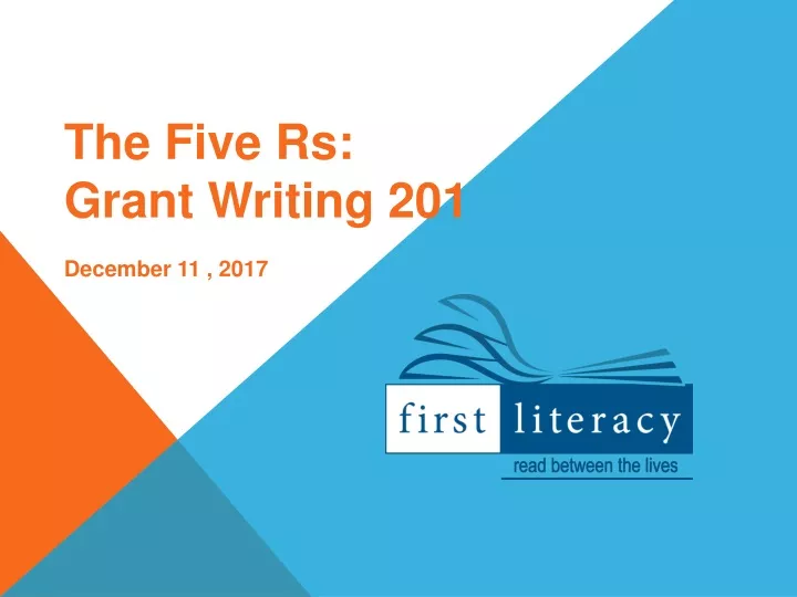 the five rs grant writing 201 december 11 2017
