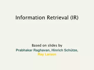 Information Retrieval (IR)