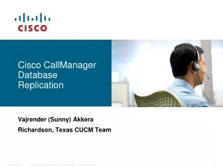 Cisco CallManager Database Replication