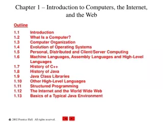 Chapter 1 – Introduction to Computers, the Internet, and the Web