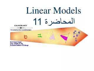 Linear Models المحاضرة 11