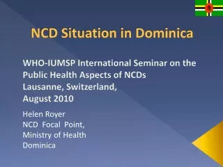 NCD Situation in Dominica