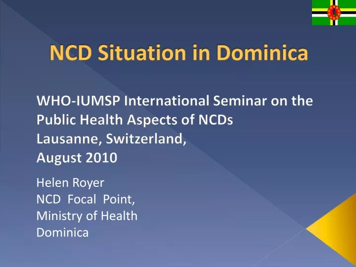 ncd situation in dominica