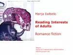 Marija Dalbello Reading Interests of Adults  Romance fiction