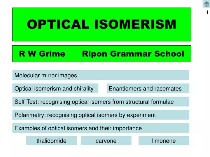 optical isomerism