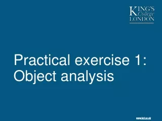 Practical exercise 1: Object analysis