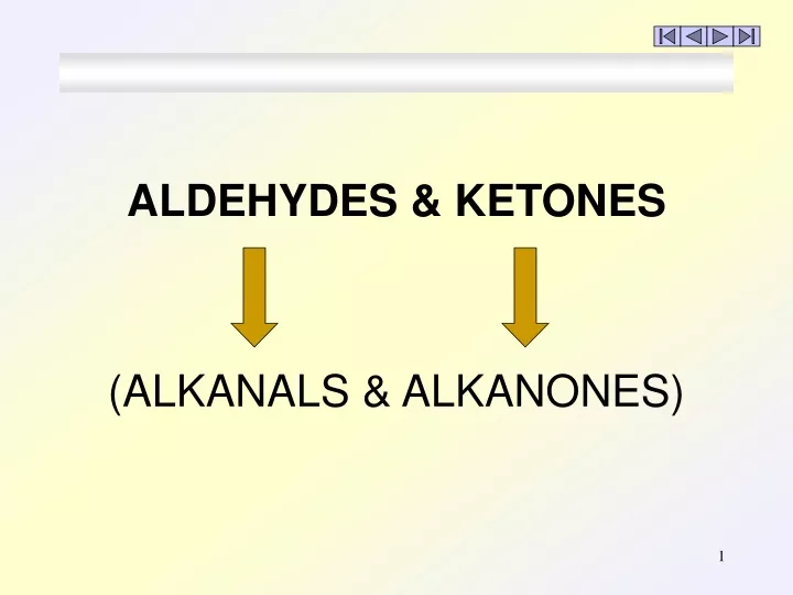 aldehydes ketones alkanals alkanones