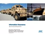 Maximizing Information Assurance Opportunities and Requirements - slide 1