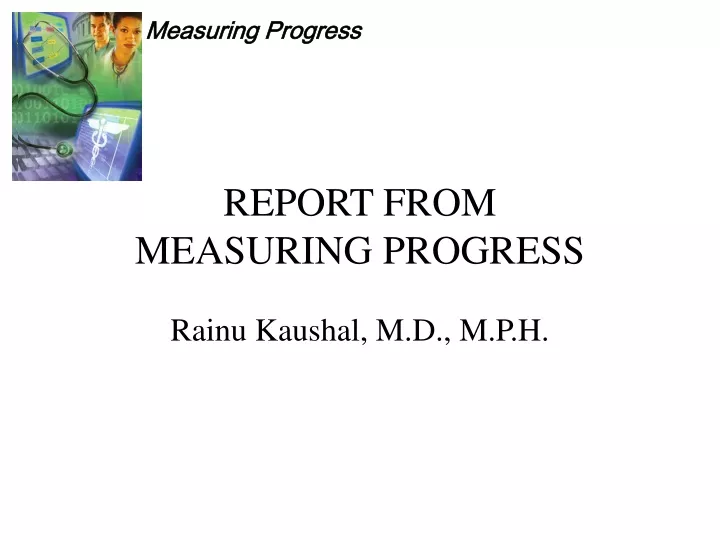 report from measuring progress