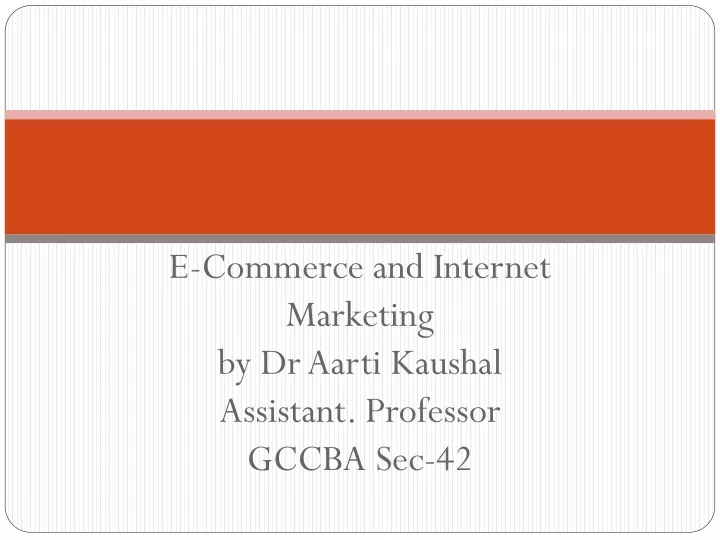 e commerce and internet marketing by dr aarti