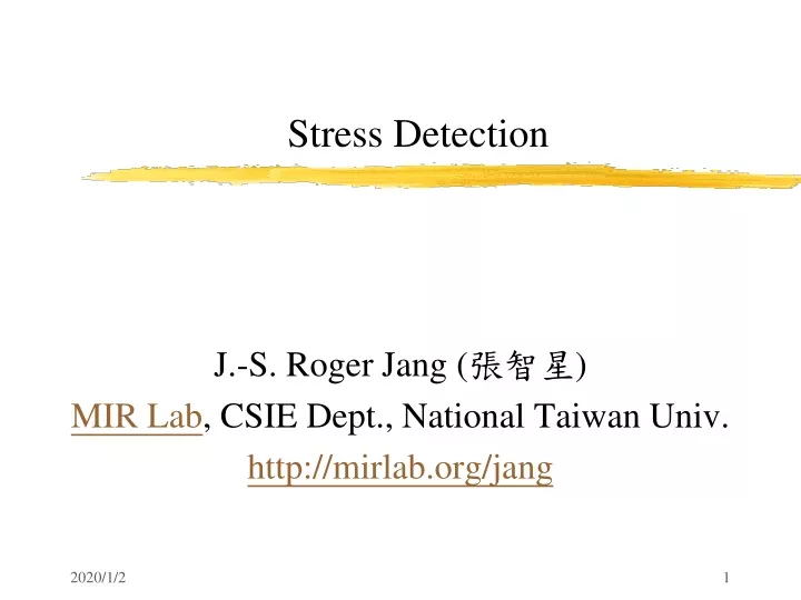 stress detection