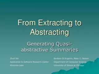 From Extracting to Abstracting