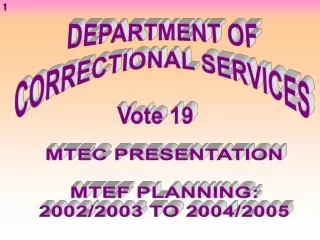 DEPARTMENT OF CORRECTIONAL SERVICES