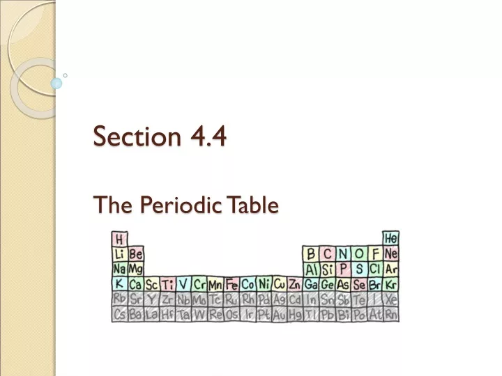 section 4 4 the periodic table