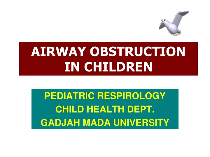 airway obstruction in children