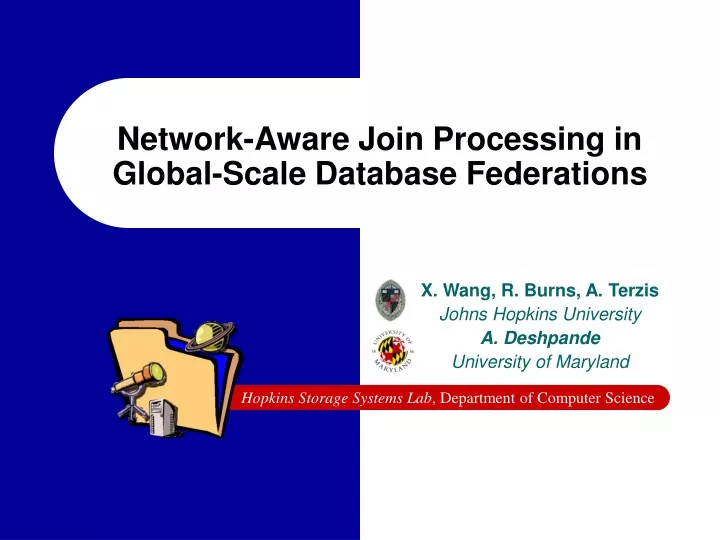 network aware join processing in global scale database federations