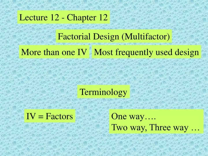 lecture 12 chapter 12