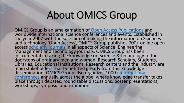 about omics group